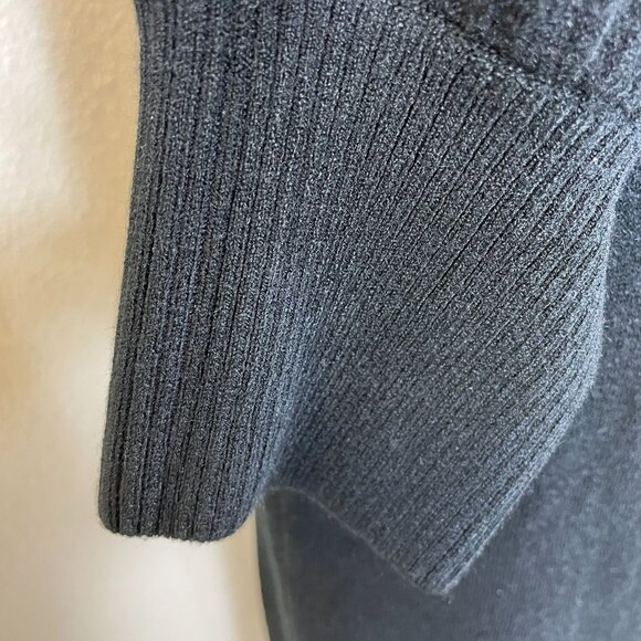 Vintage Connected Black Sweater Dress Bishop Sleeve Size XL - Picture 4 of 6